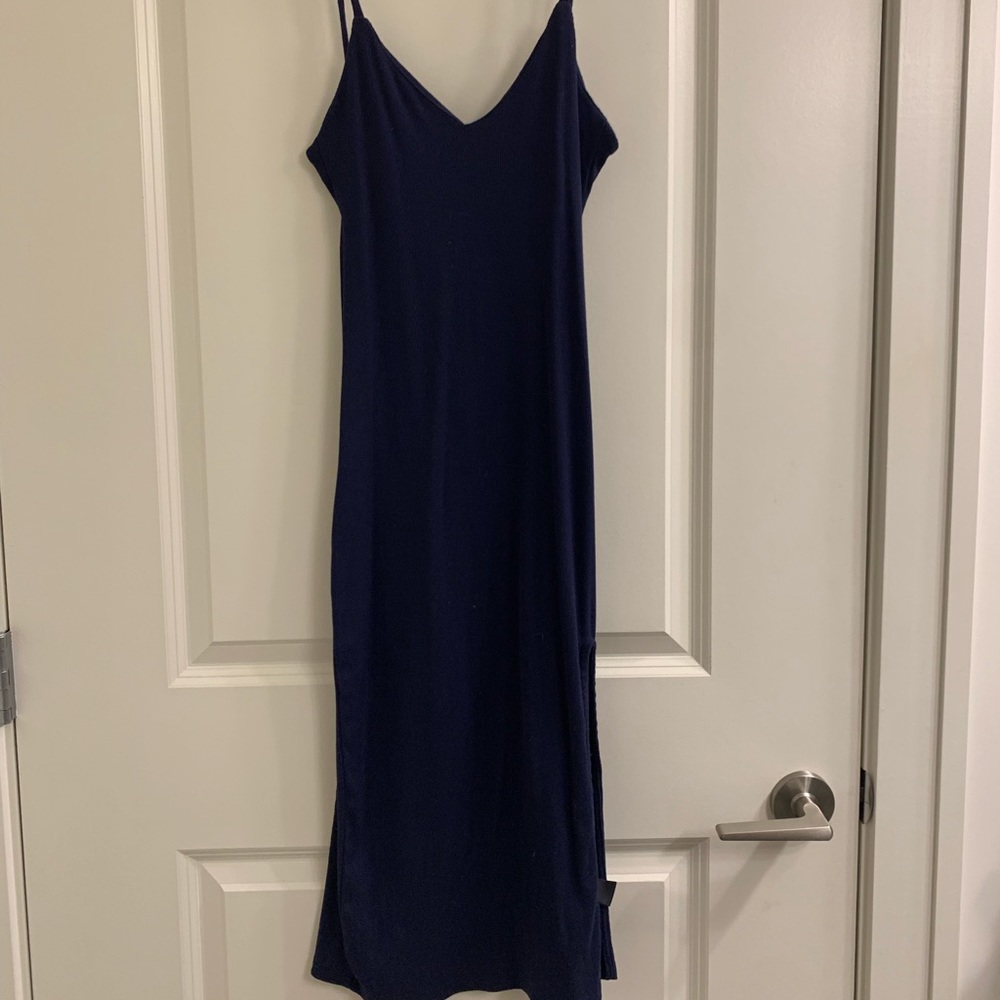 Nasty gal navy blue midi dress